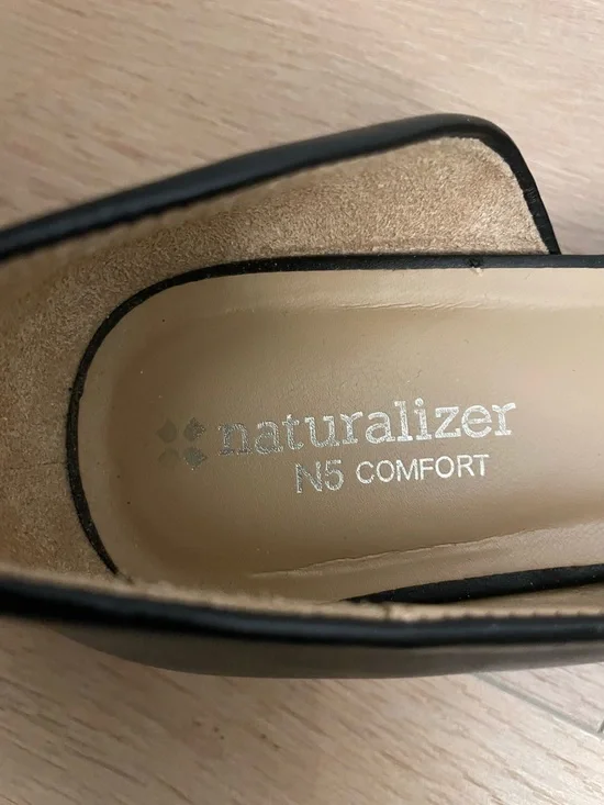 NATURALIZER Black Open-Toe D'Orsay Flats - Picture 8 of 9